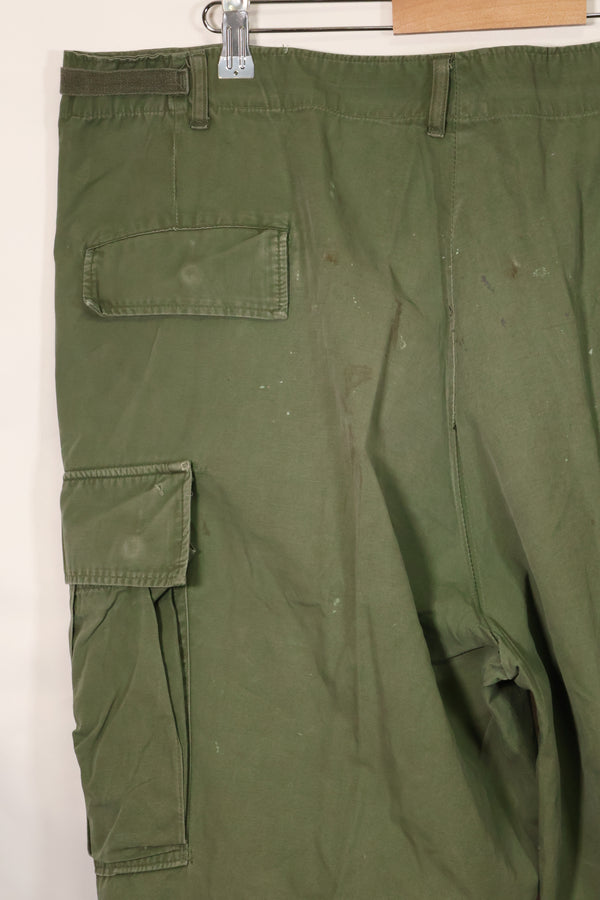1967 Contract 3rd Model Non Ripstop Jungle Fatigue Pants X-L-R Used B