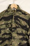 1960s A-M Okinawa Tiger Tiger Stripe Shirt Asian Cut in good used condition