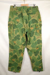 Authentic Fabric: Mitchell Pattern Camouflage, 1st Model Jungle Fatigue Pants, Tent Fabric, Used