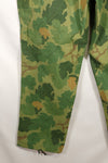 Authentic Fabric: Mitchell Pattern Camouflage, 1st Model Jungle Fatigue Pants, Tent Fabric, Used