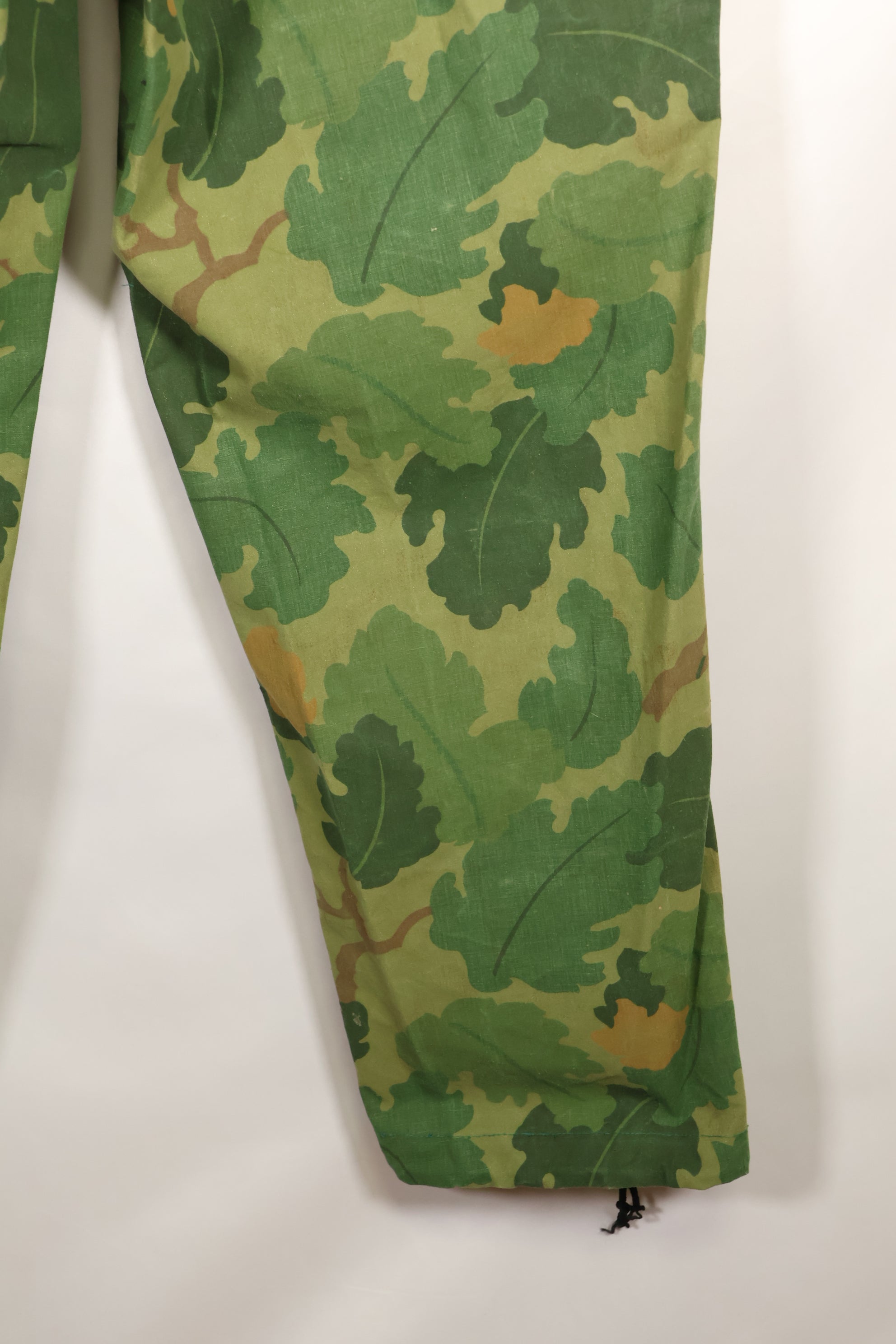 Authentic Fabric: Mitchell Pattern Camouflage, 1st Model Jungle Fatigue Pants, Tent Fabric, Used
