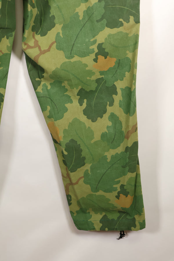 Authentic Fabric: Mitchell Pattern Camouflage, 1st Model Jungle Fatigue Pants, Tent Fabric, Used