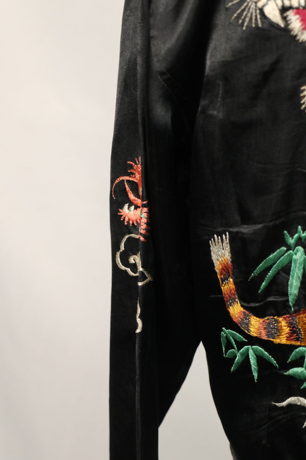 Estimated late 1940s-early 1950s early Japan Jacket, tiger embroidery, small scratches.