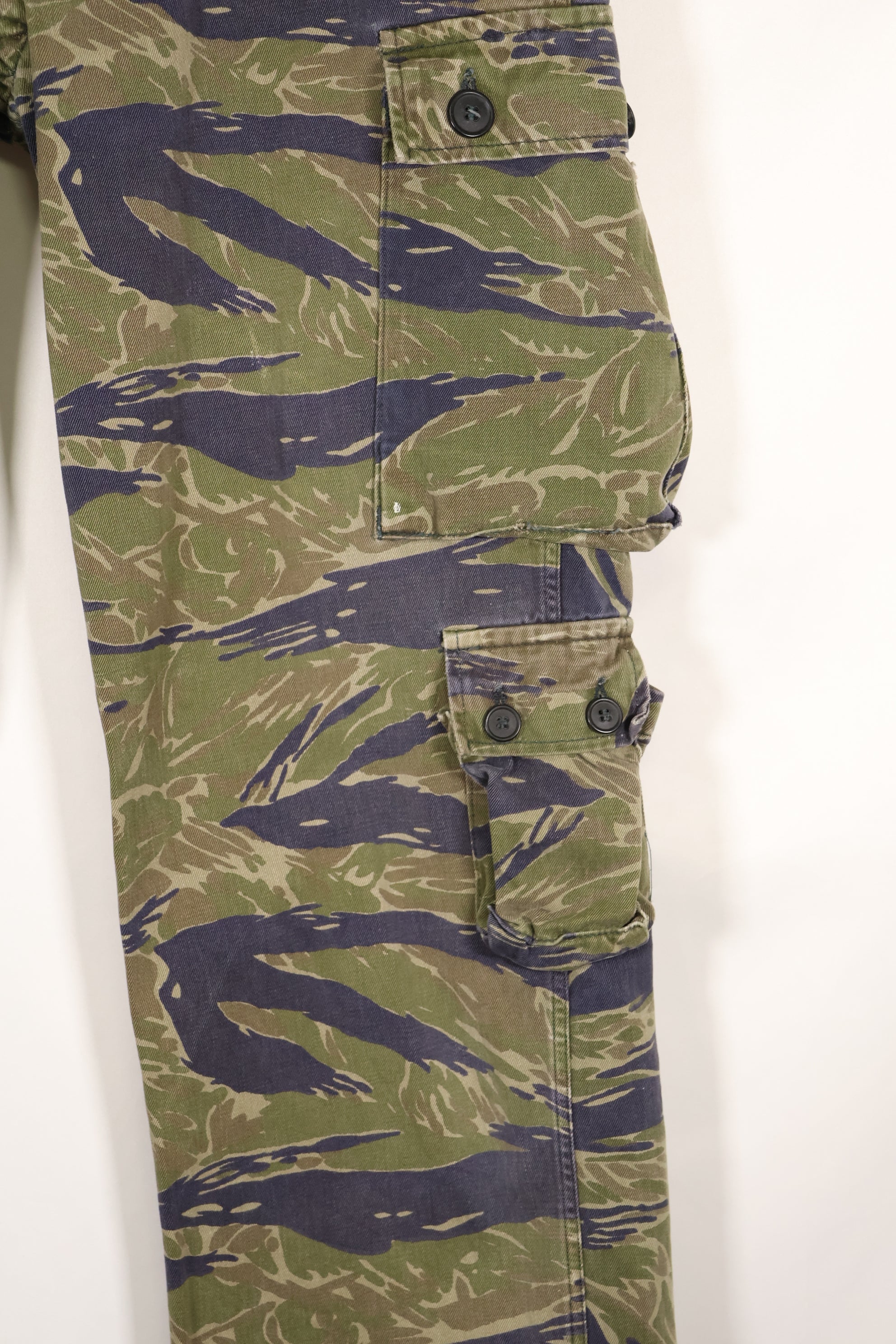 Circa 1970, Made in Okinawa, TO78, Silver Tiger Pattern, Tiger Stripe Pants, Used