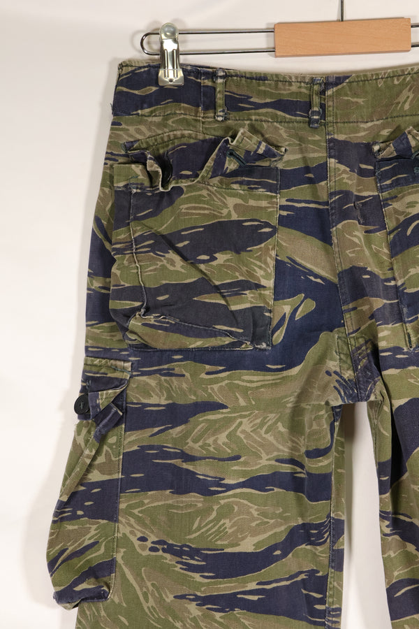 Circa 1970, Made in Okinawa, TO78, Silver Tiger Pattern, Tiger Stripe Pants, Used