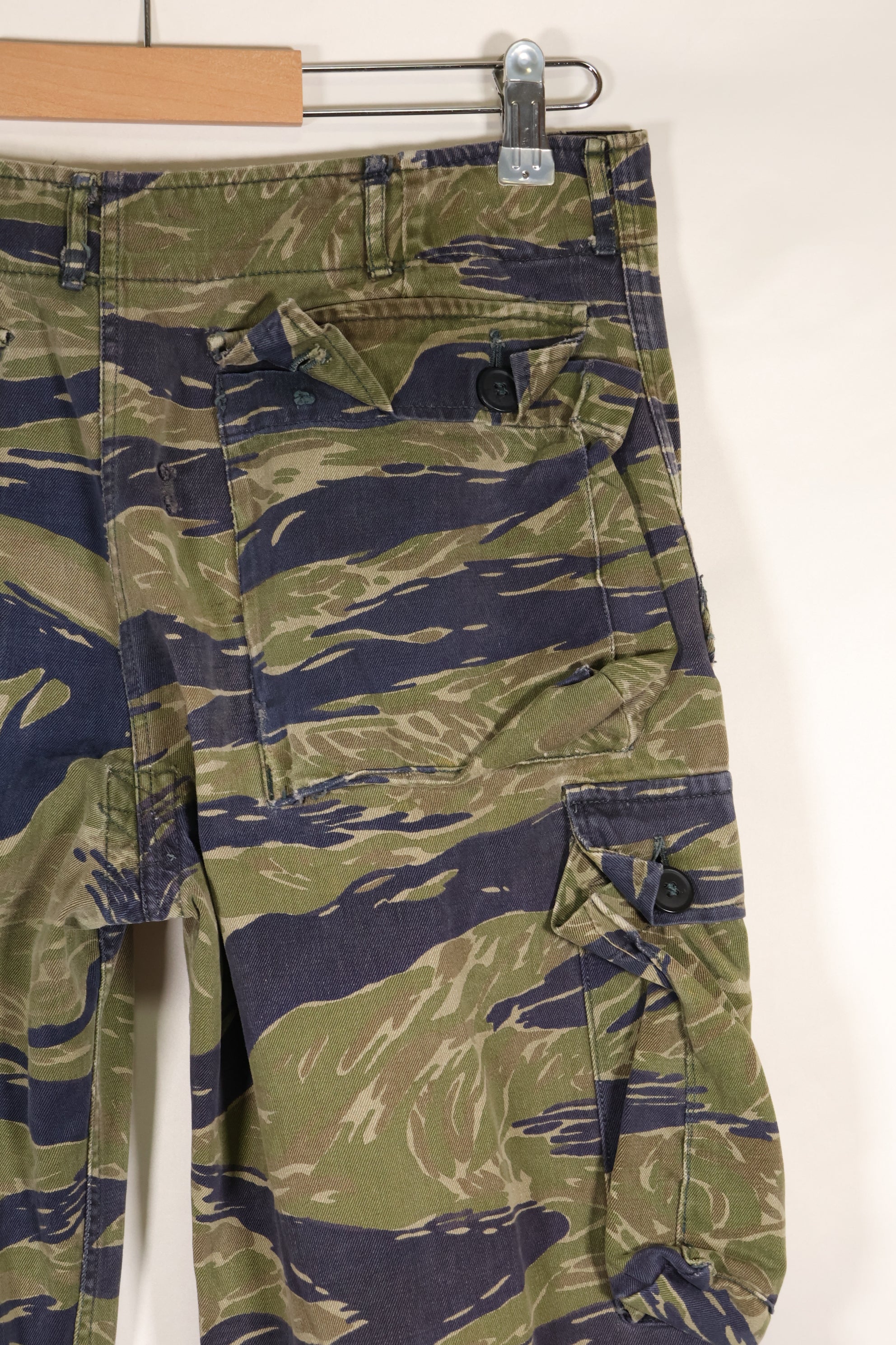 Circa 1970, Made in Okinawa, TO78, Silver Tiger Pattern, Tiger Stripe Pants, Used