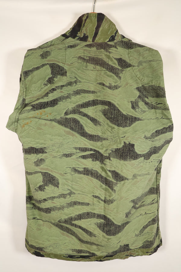 1969 VNMC 4th Pattern Tiger Stripe Shirt, Sea Wave Pattern, Used