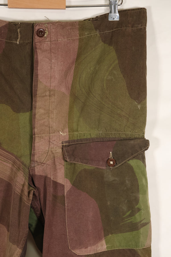 Real British Army SAS Trousers WINDPROOF Camouflage Pants Modified Pants Indochina War Used