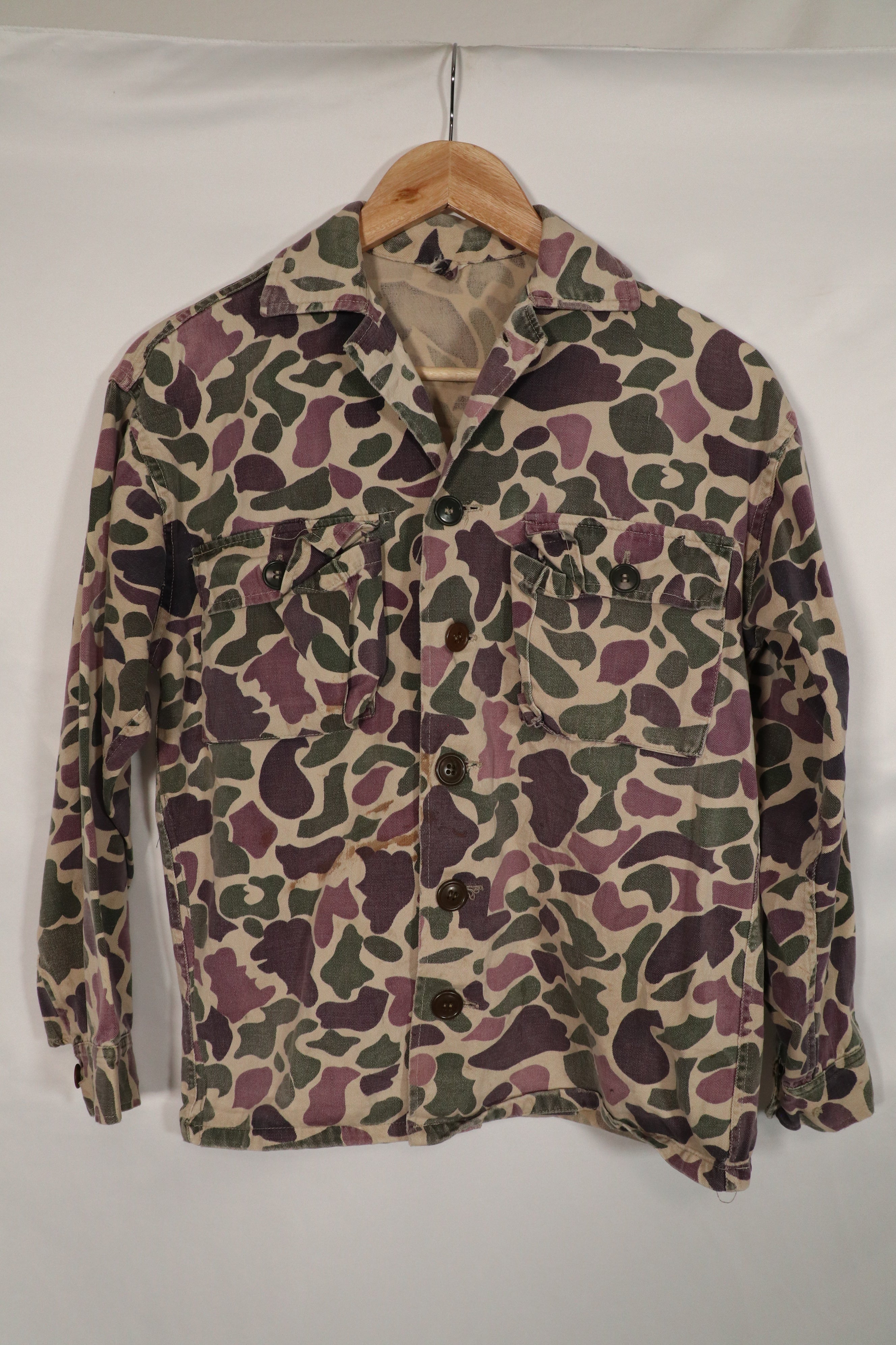 Real CIDG Beogam camouflage ASIAN CUT shirt, Very faded, used.