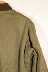 1940s, estimated age 38–40, U.S. Army Air Forces (USAAF) B-15A flight jacket, modified with shearling, used