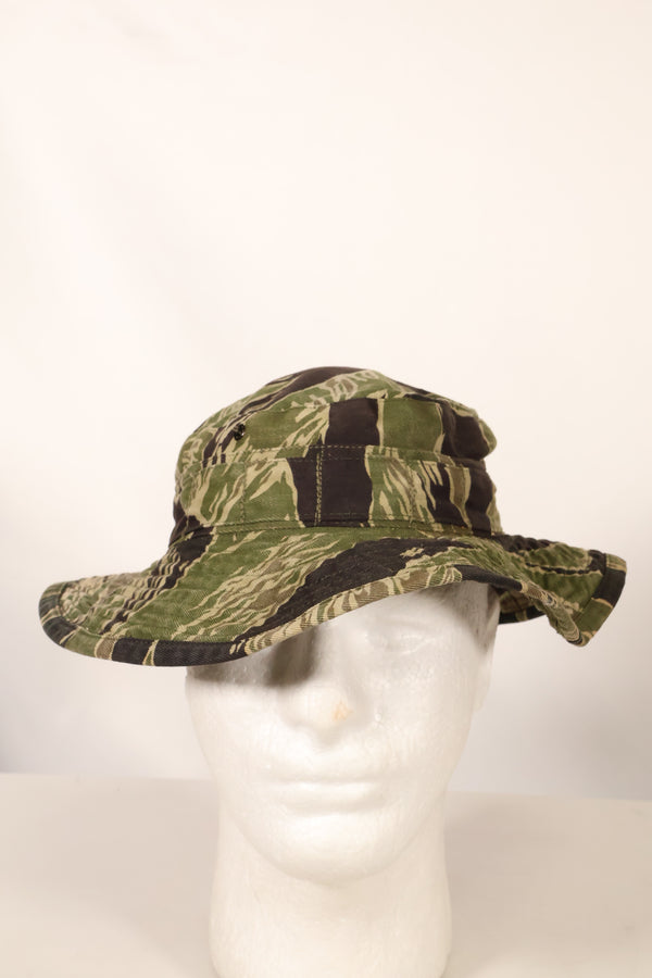 Mid-1960s Okinawa Tiger Pattern CISO Cut Tiger Stripe Booney Hat Size S Used