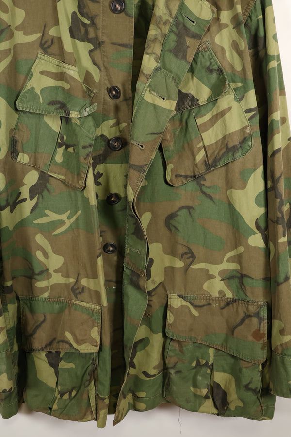 Circa 1966-67 X-L-R Non Ripstop Early Print ERDL Fatigue Jacket Used