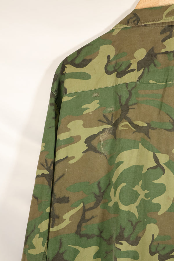 Circa 1966-67 X-L-R Non Ripstop Early Print ERDL Fatigue Jacket Used