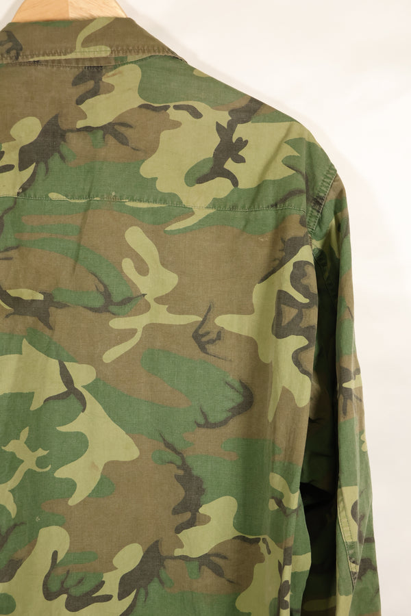 Circa 1966-67 X-L-R Non Ripstop Early Print ERDL Fatigue Jacket Used