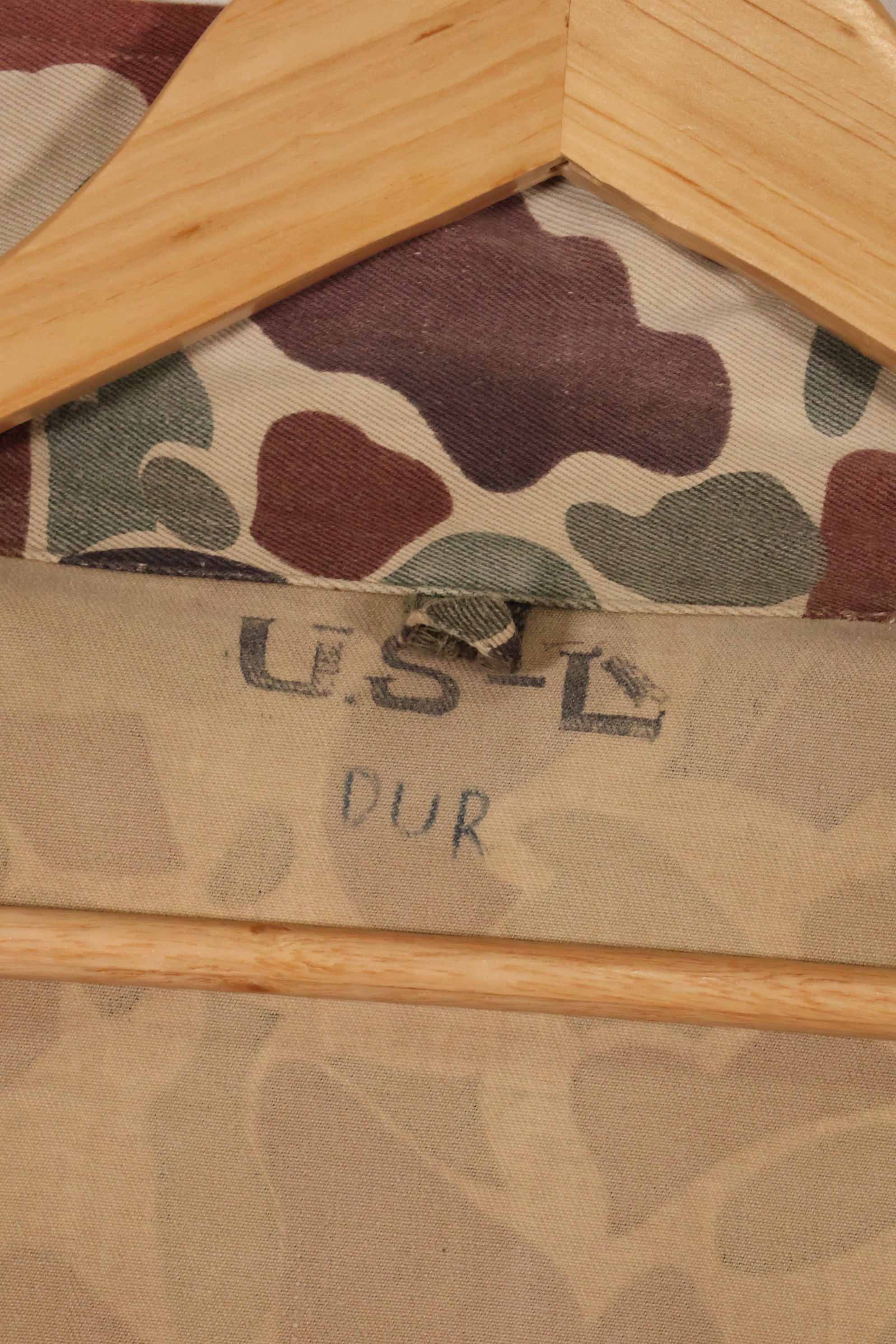 Early to mid 1960s CIDG Beogam camouflage, advisor cut, US-L, faded, used.