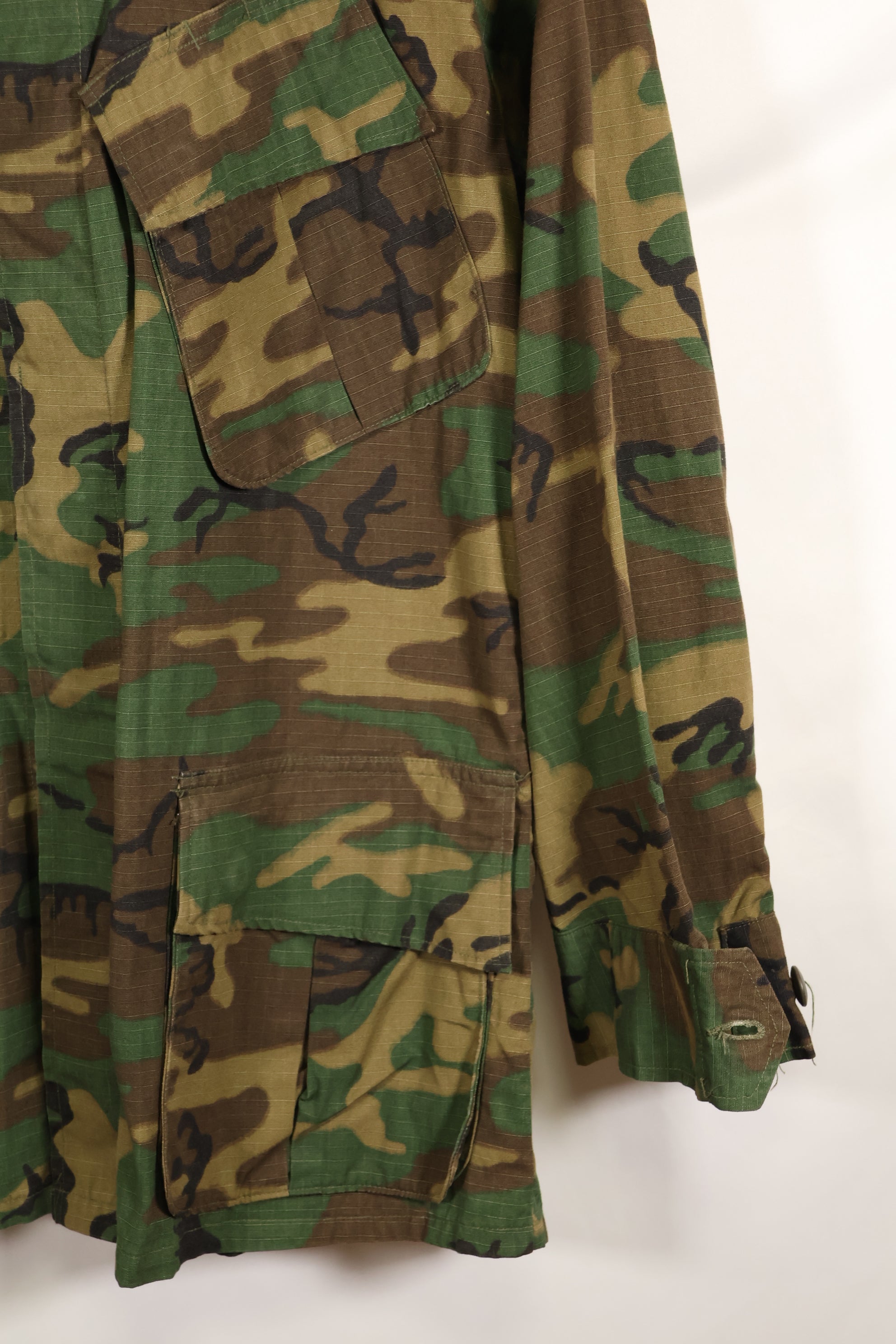 Actual 1969 M-S Ripstop ERDL Fatigue Jacket Brown Leaf Used