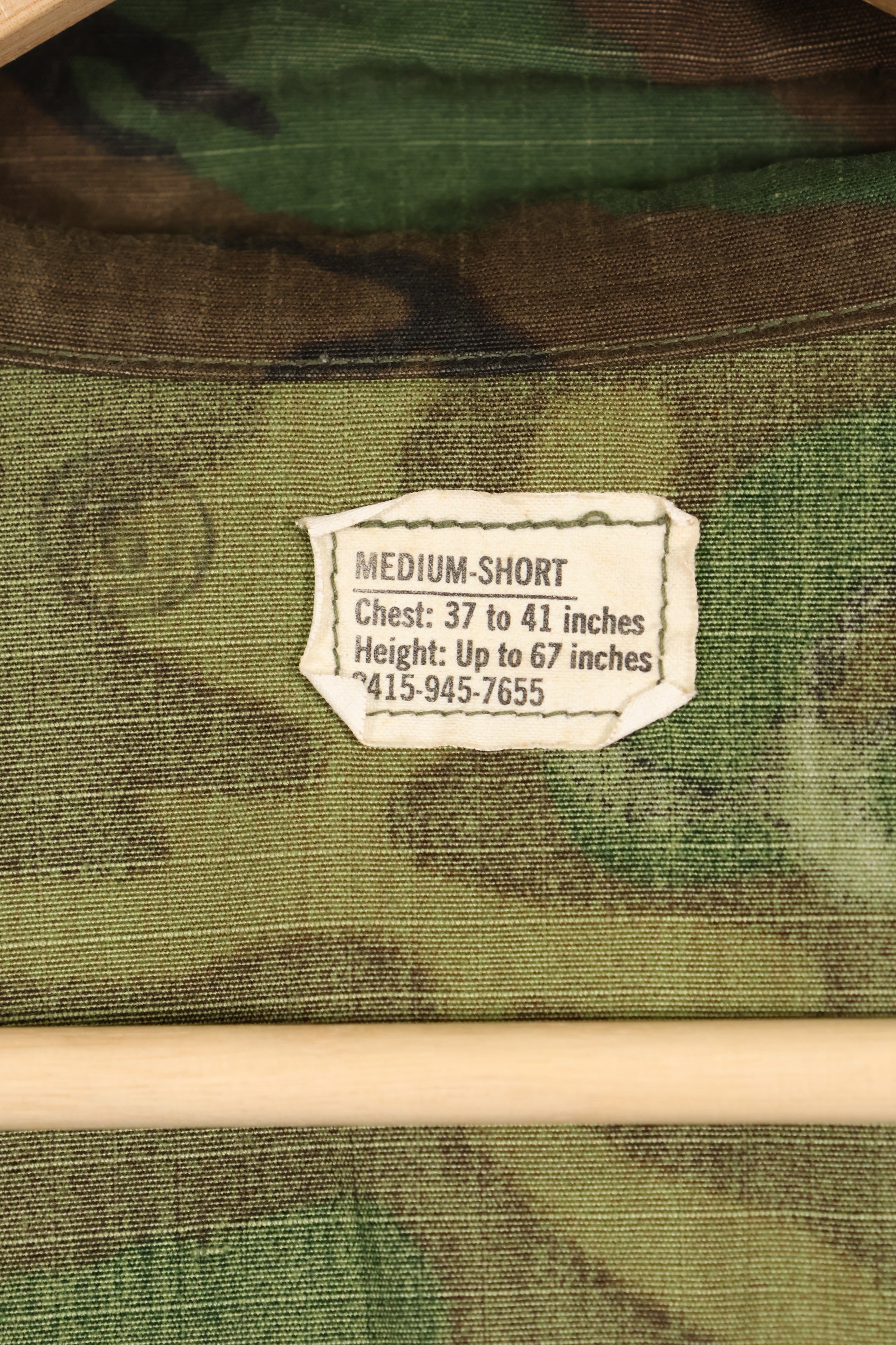 Actual 1969 M-S Ripstop ERDL Fatigue Jacket Brown Leaf Used