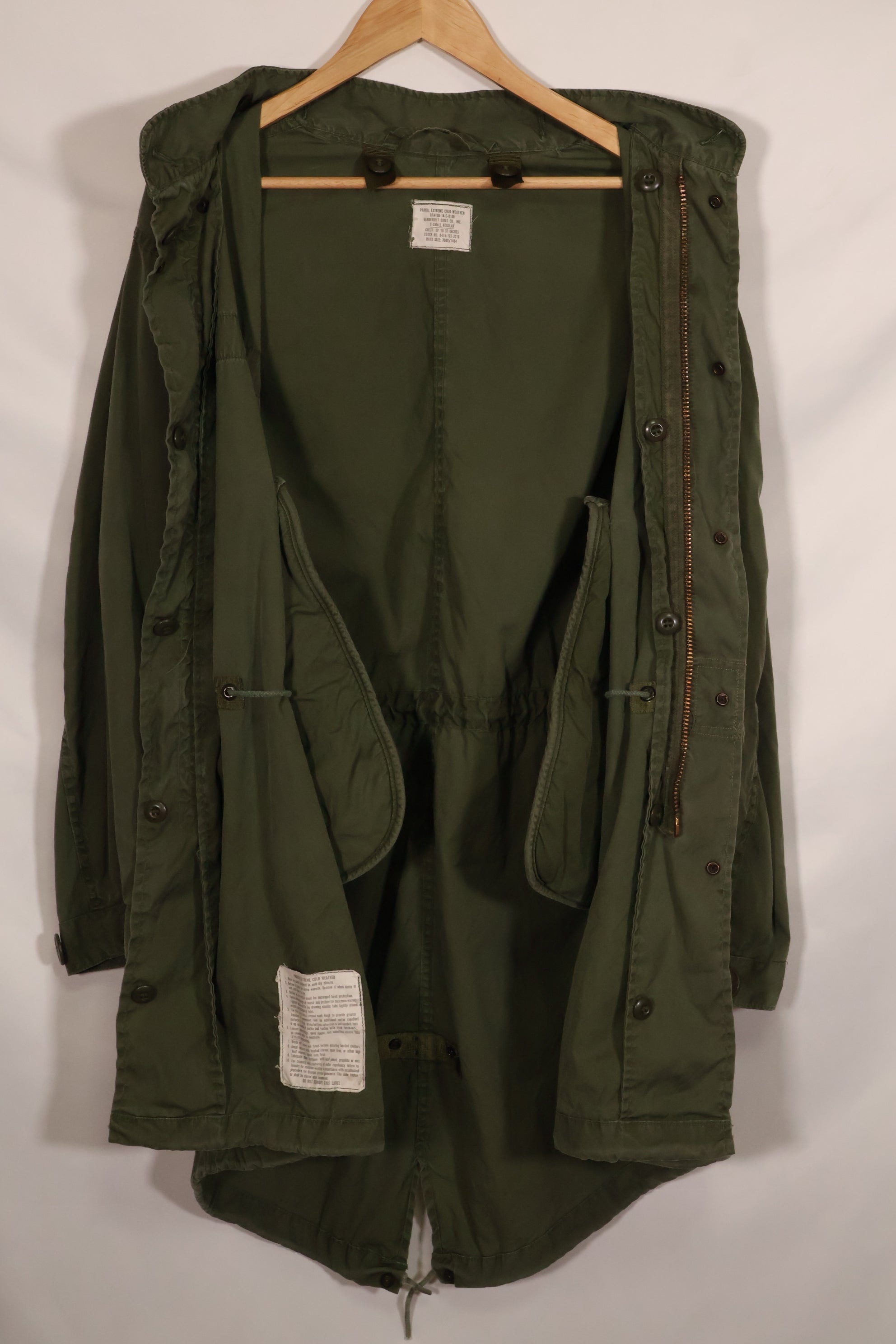 1974 Contract X-S-R M65 Field Parka Shell Only Used A