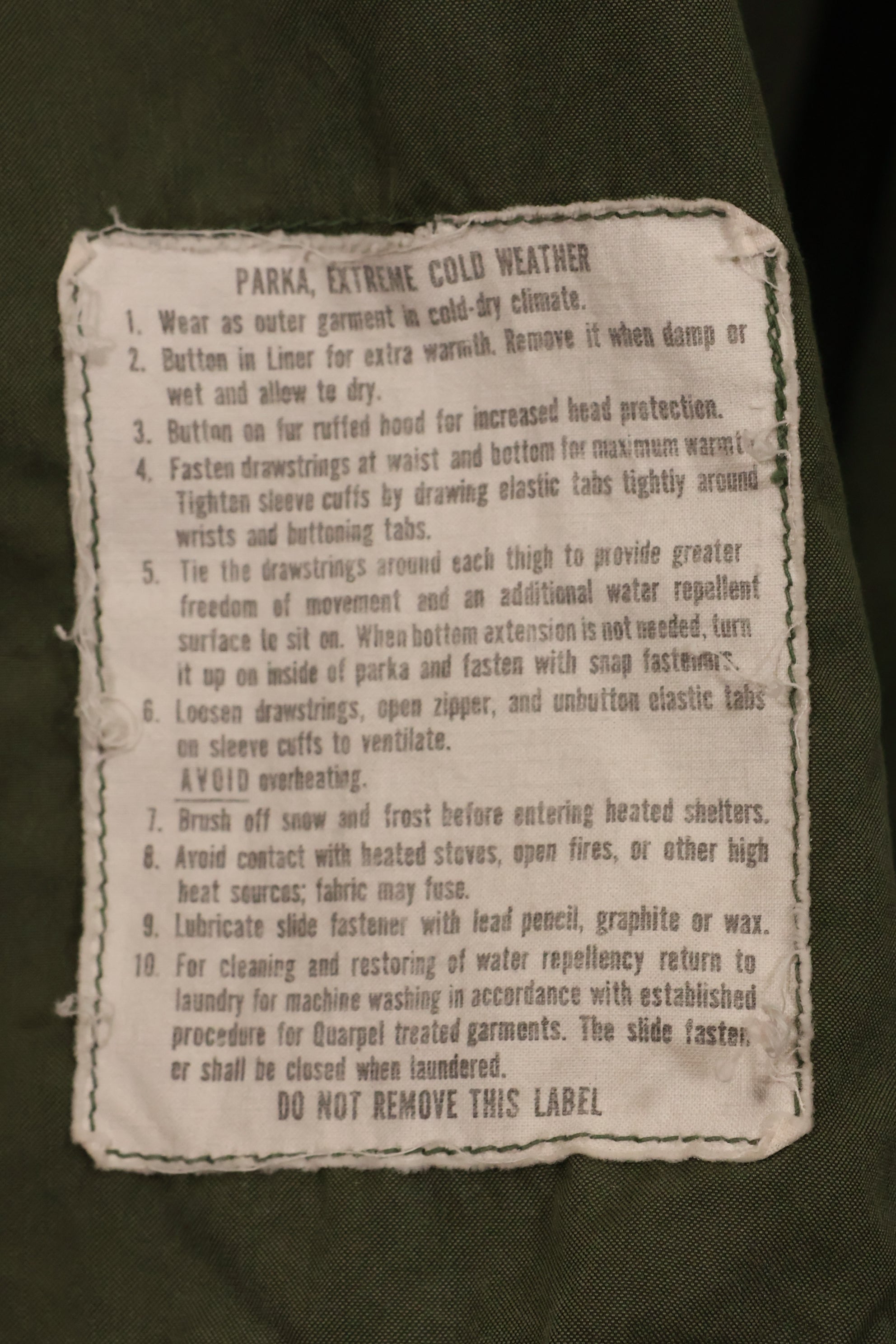 1974 Contract X-S-R M65 Field Parka Shell Only Used A