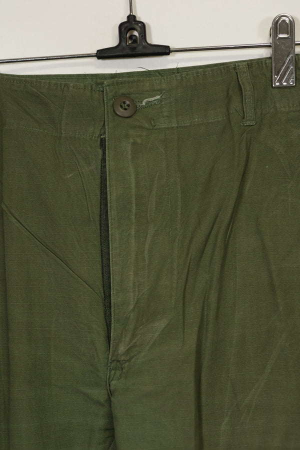 1968 Contract 4th Model Ripstop Jungle Fatigue Pants M-L Used