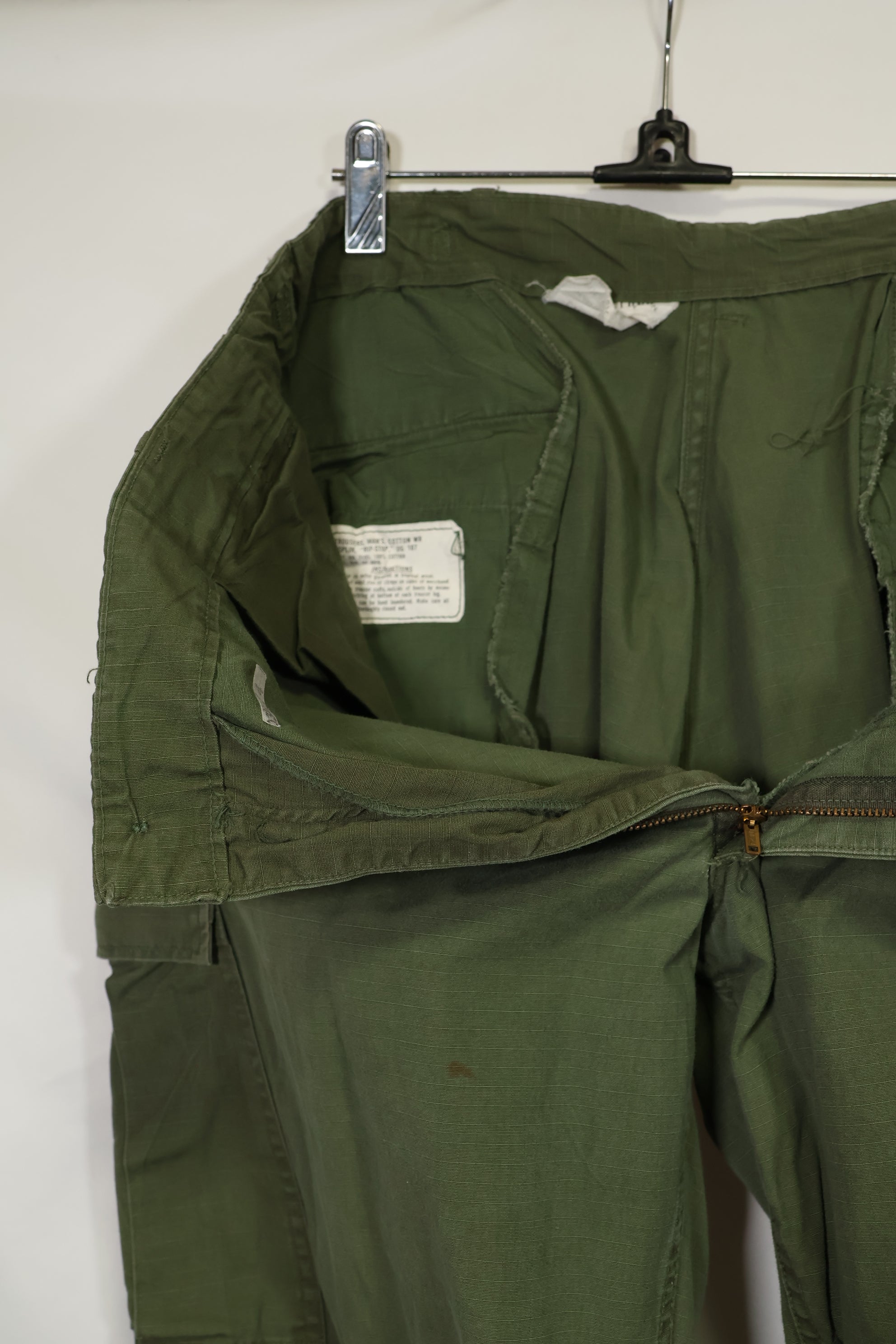 1968-69 Contract 4th Model Ripstop Jungle Fatigue Pants L-L Used