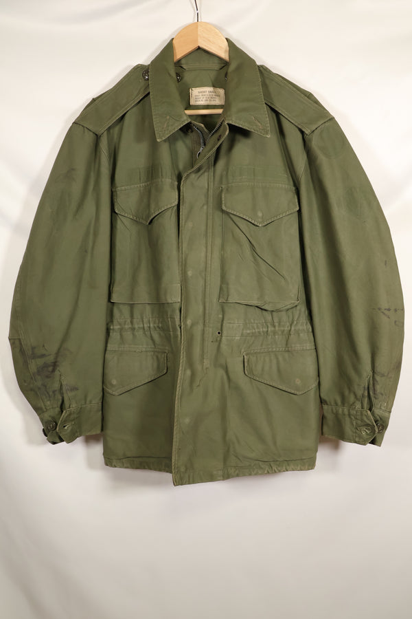 1960 Contract S-S U.S. Army M51 Field Jacket, stained, used.