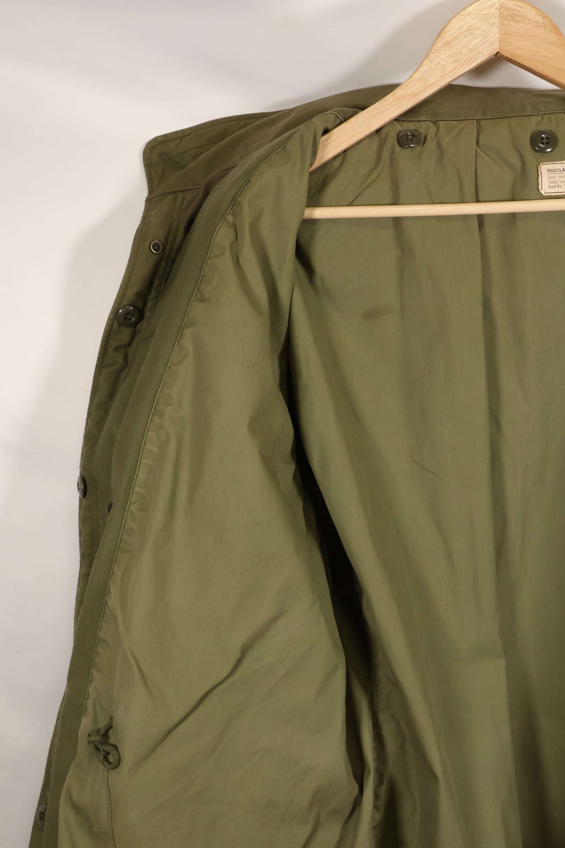 1967 Contract Lot M-R 2nd Model M65 Field Jacket Silver Zipper Used