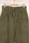 Real 1940s WWII US made British Army HBT jungle trousers, used.