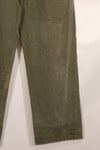 Real 1940s WWII US made British Army HBT jungle trousers, used.
