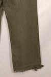 Real 1940s WWII US made British Army HBT jungle trousers, used.