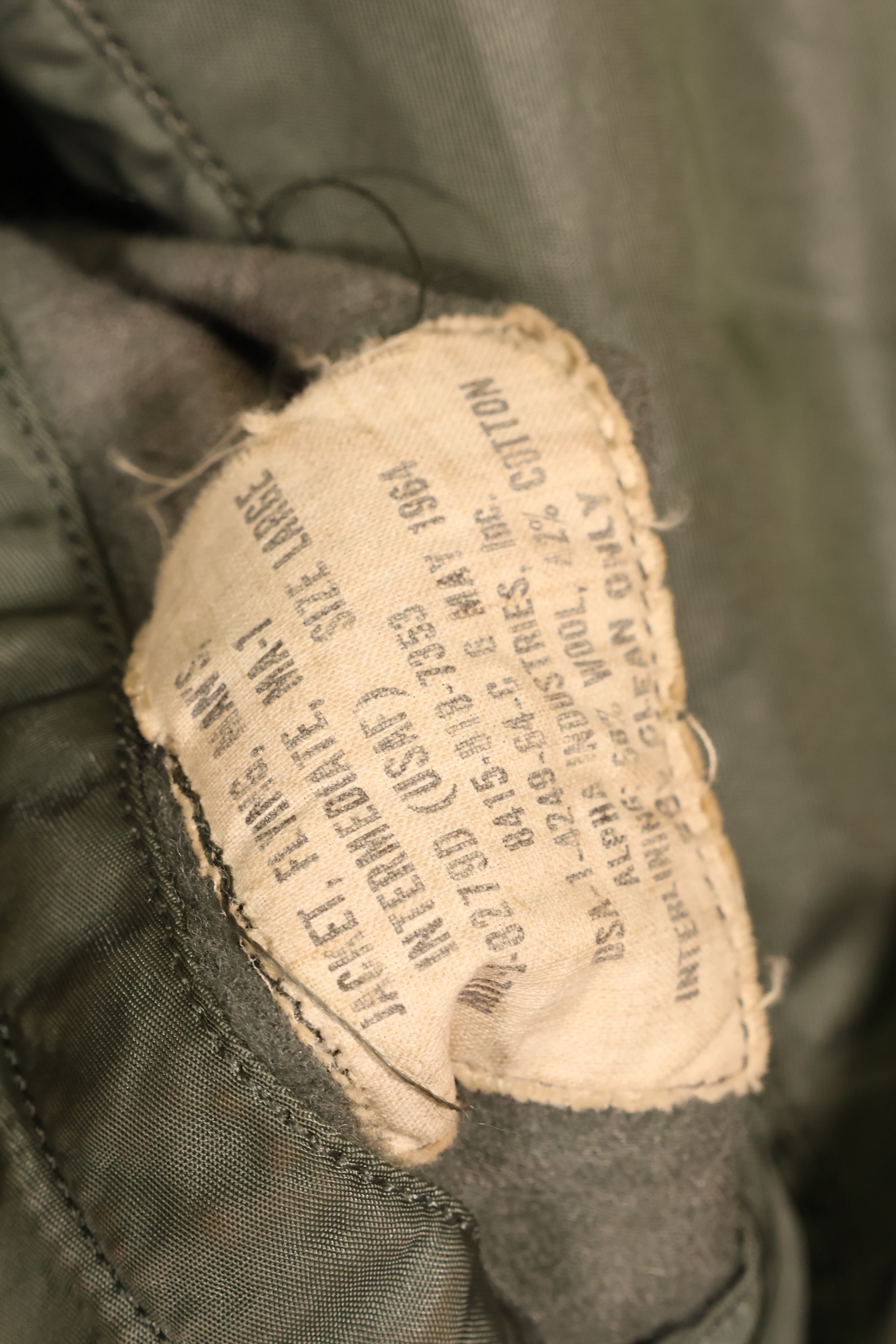 1964 Contract, LARGE, U.S. Air Force (USAF), MA-1, Intermediate Flight Jacket, Used