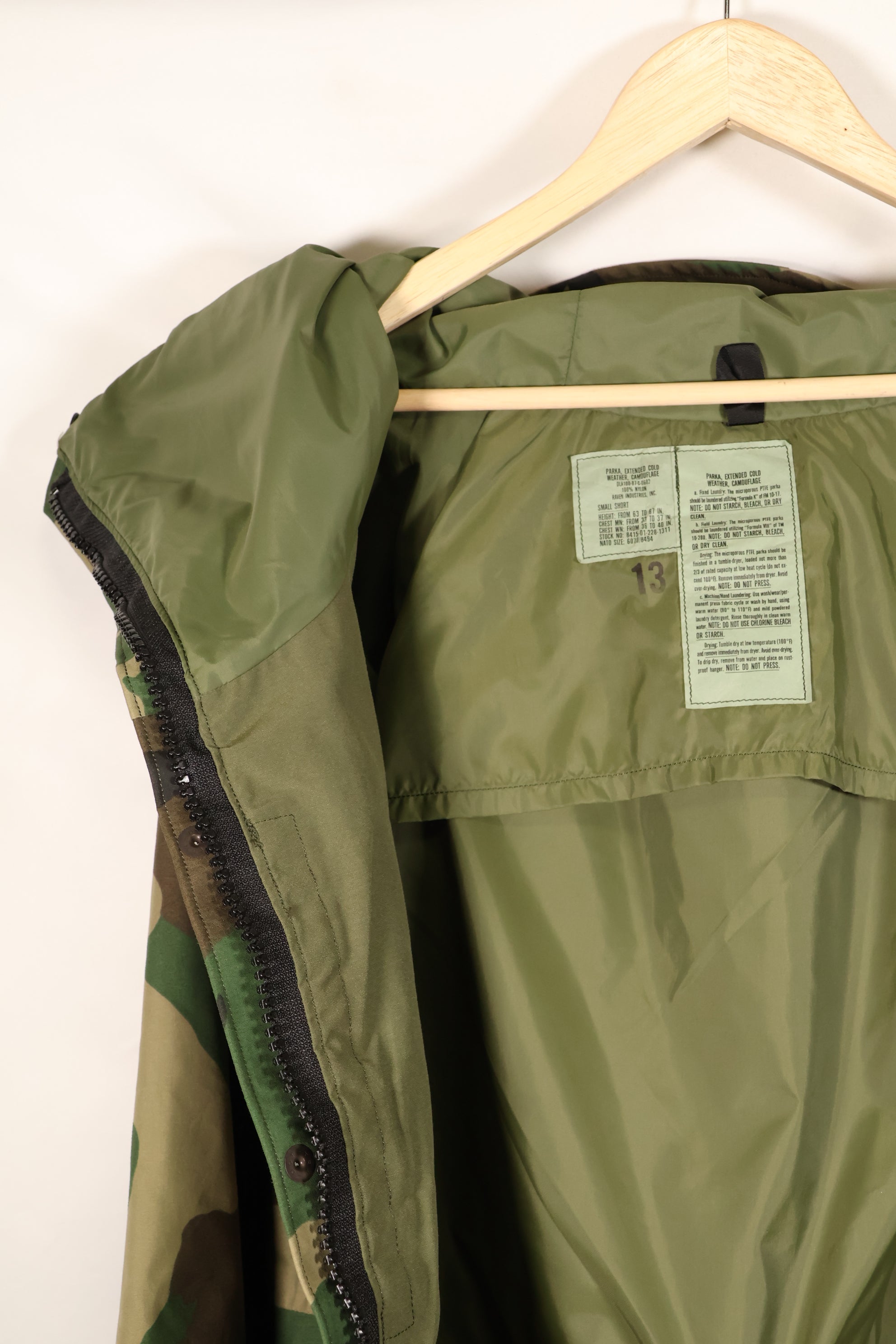 1987年契約 S-S U.S. ARMY ECWCS Gen1 ゴアテックスパーカー 1st Generation ほぼ未使用品