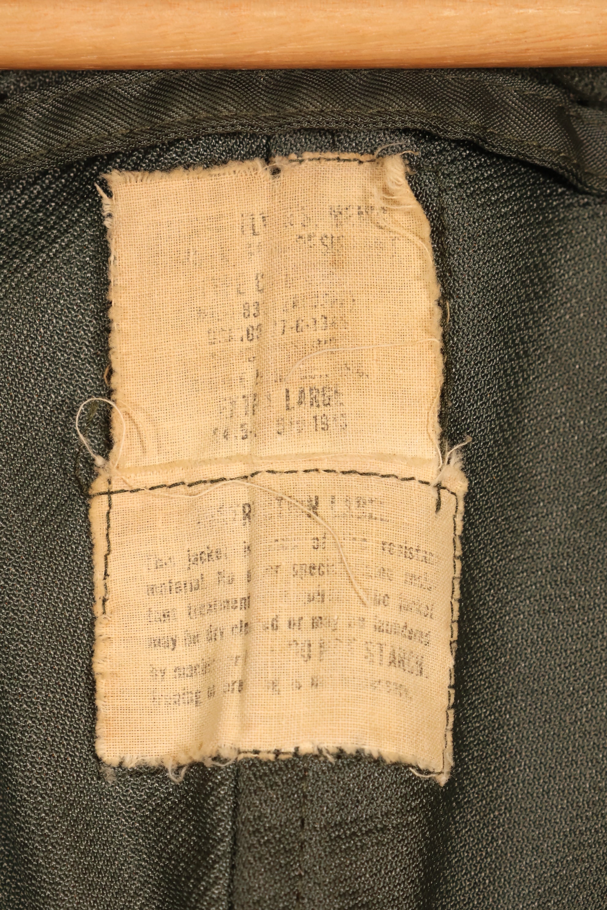 Estimated 1983 Contract, LARGE, U.S. Navy, CWU-45P Flight Jacket with Pleats, Used