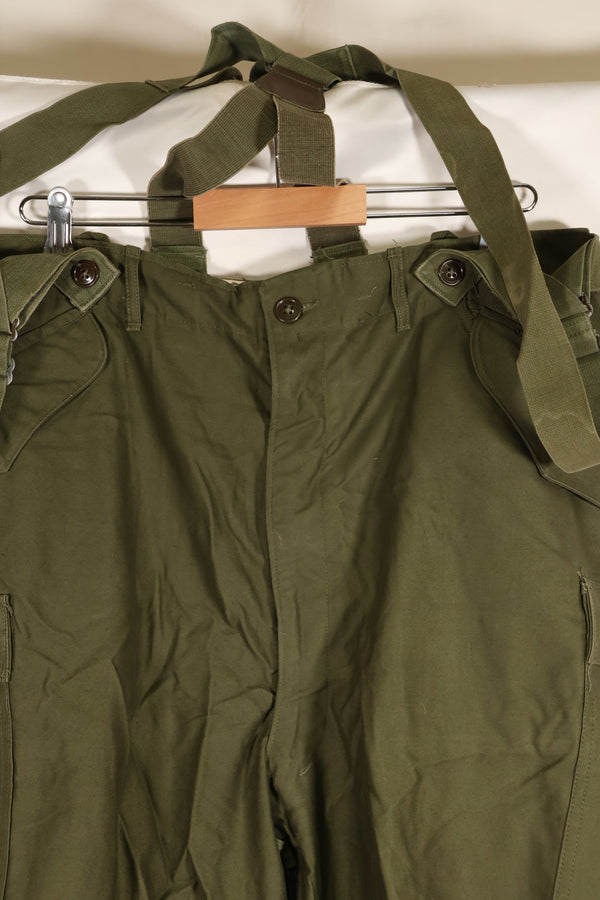 1951 Contract L-R M51 Cotton Field Pants with suspenders, used.