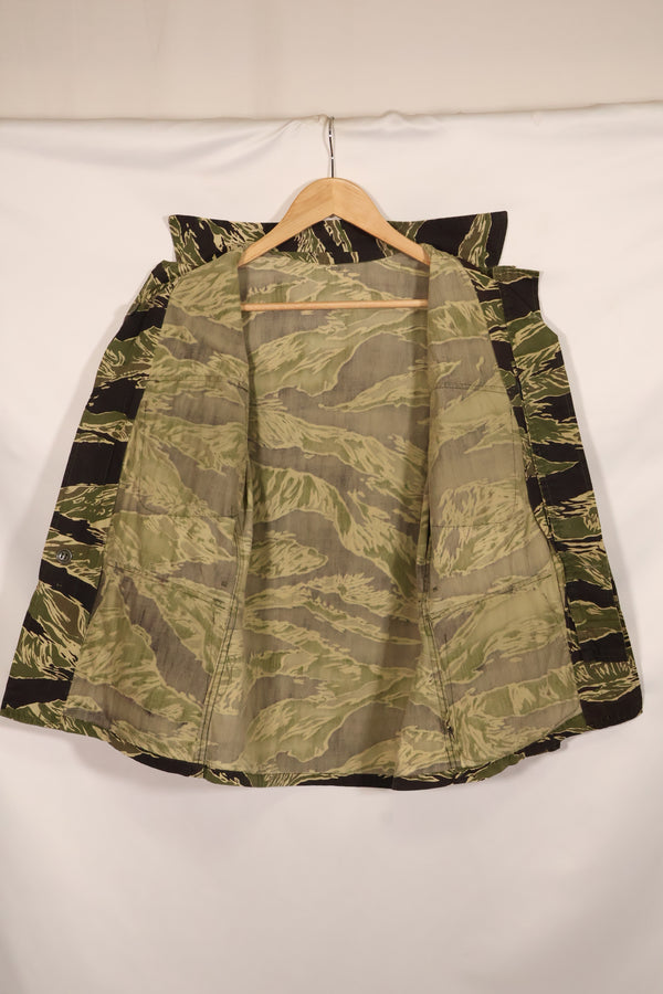 1960s lightweight fabric Okinawa Tiger jungle fatigues cut jacket, used.