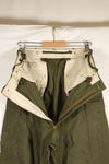 1951 Contract S-R M51 Cotton Field Pants with suspenders, used.