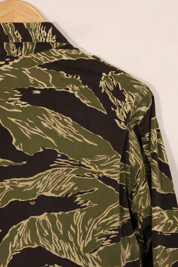 1960s lightweight fabric Okinawa Tiger jungle fatigues cut jacket, used.