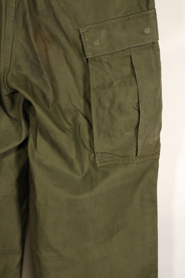 1951 Contract S-R M51 Cotton Field Pants with suspenders, used.