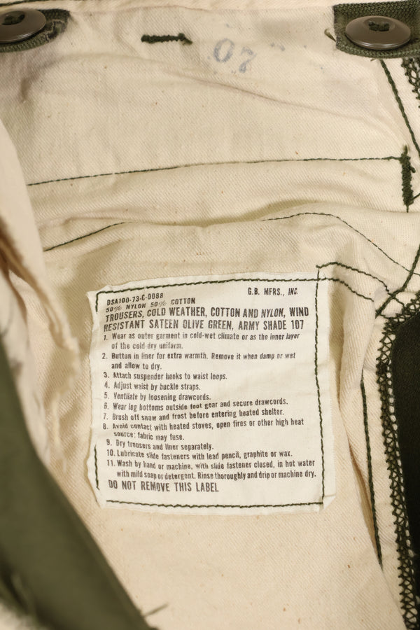 1973 U.S. Army M65 Cotton Field Pants M-R Used