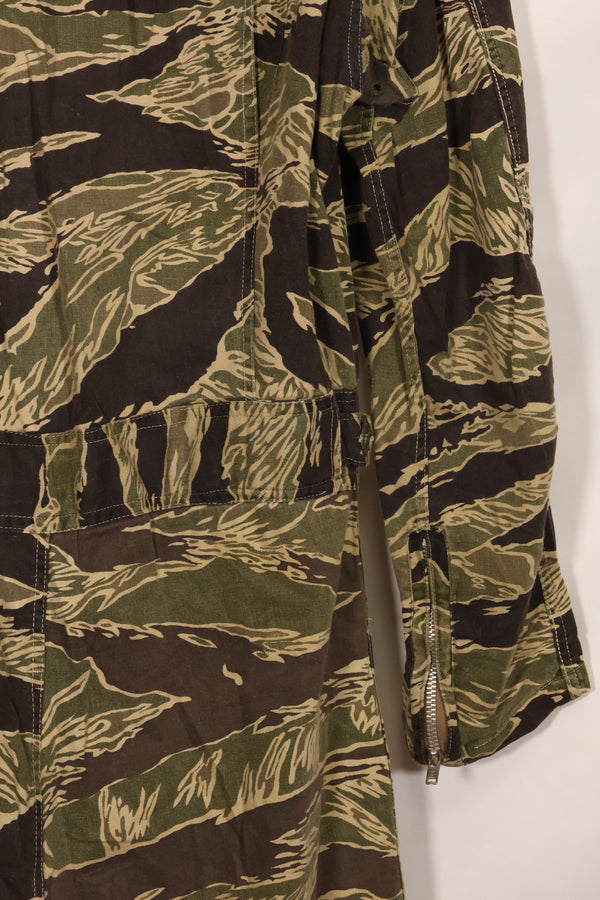 1960s 42R Okinawa Tiger Pattern Tiger Stripe Flight Suit, used, zipper damaged.
