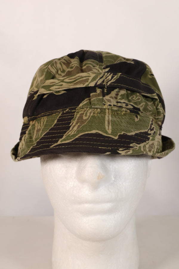 1960s Okinawa Tiger Pattern Locally Made Fishing Hat, Used