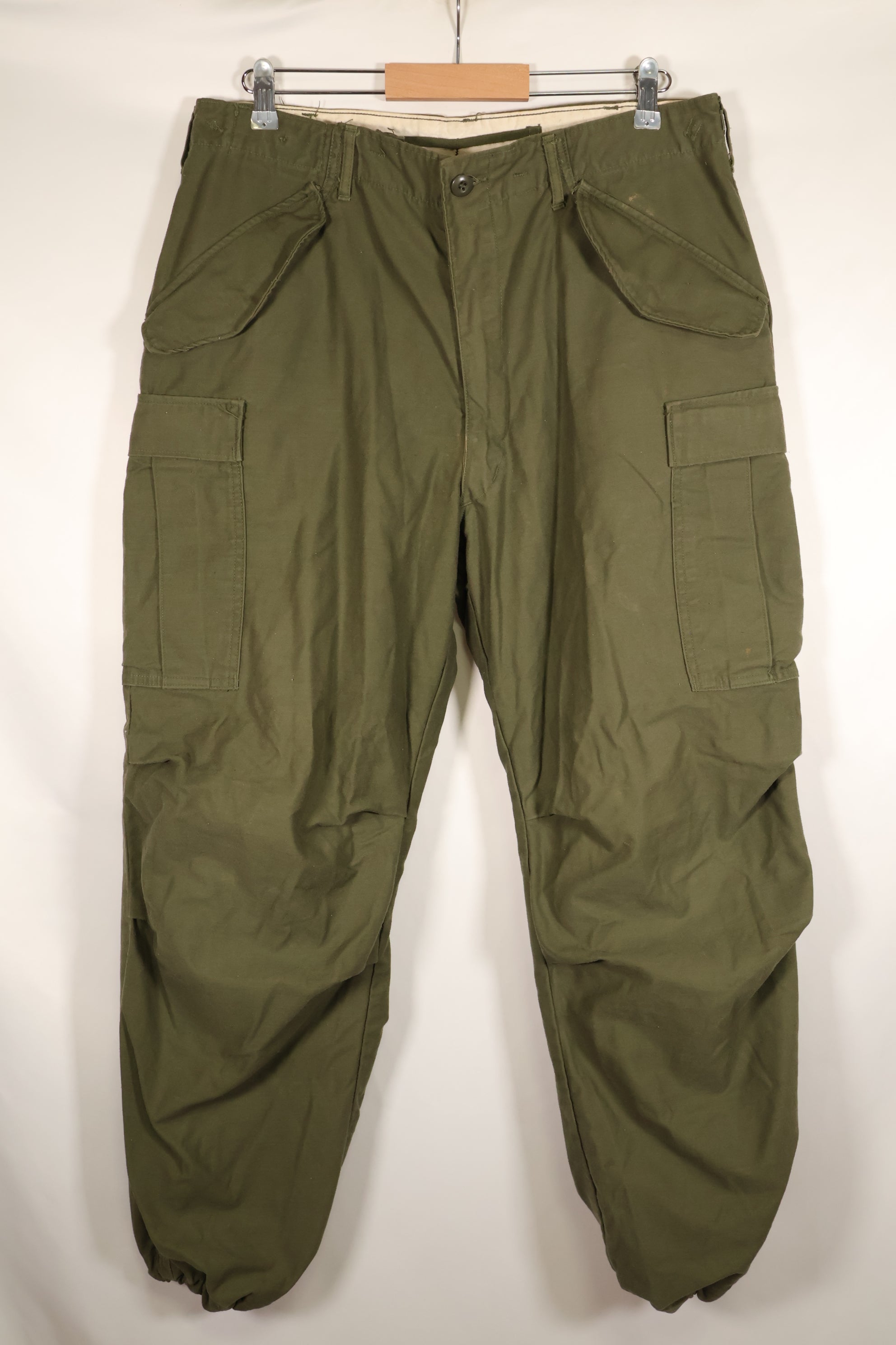 1967 Contract, M-R, Early Production, U.S. Military, M65 Field Pants, Cargo Pants, Hem Altered, Used