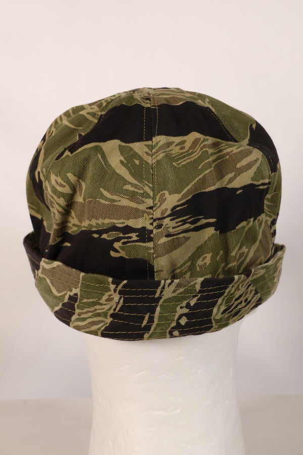 1960s Okinawa Tiger Pattern Locally Made Fishing Hat, Used