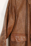 1940s size 40 US Army Air Corps USAAF A-2 flight jacket with squadron patch, used.