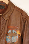 1940s size 40 US Army Air Corps USAAF A-2 flight jacket with squadron patch, used.