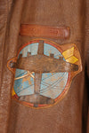 1940s size 40 US Army Air Corps USAAF A-2 flight jacket with squadron patch, used.