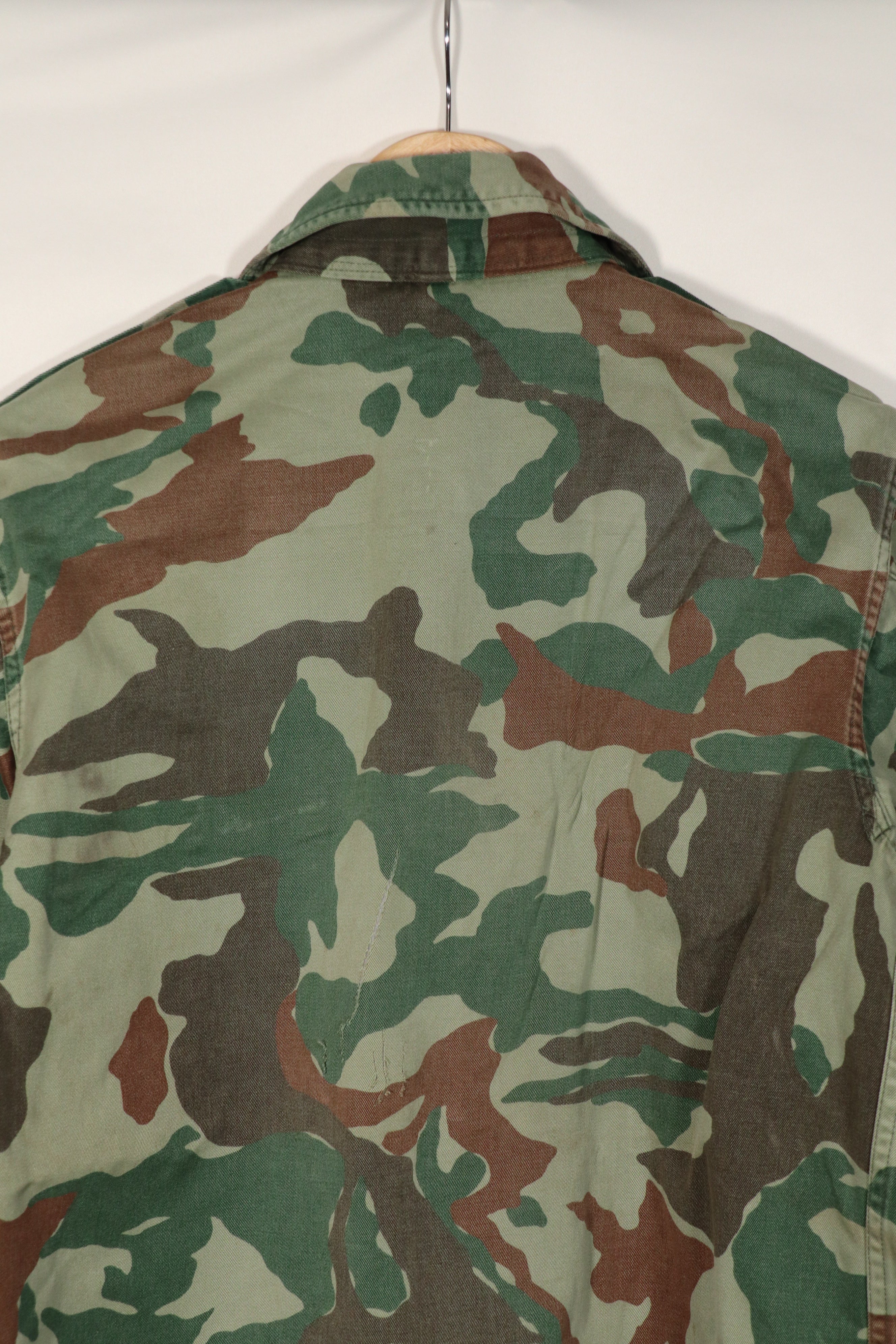 Real Japan Ground Self-Defense Force 1980's Kumazasa Camouflage Jacket, Used, Scratches