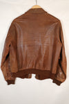 1940s size 40 US Army Air Corps USAAF A-2 flight jacket with squadron patch, used.