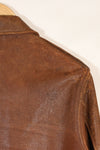 1940s size 40 US Army Air Corps USAAF A-2 flight jacket with squadron patch, used.