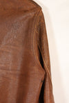 1940s size 40 US Army Air Corps USAAF A-2 flight jacket with squadron patch, used.
